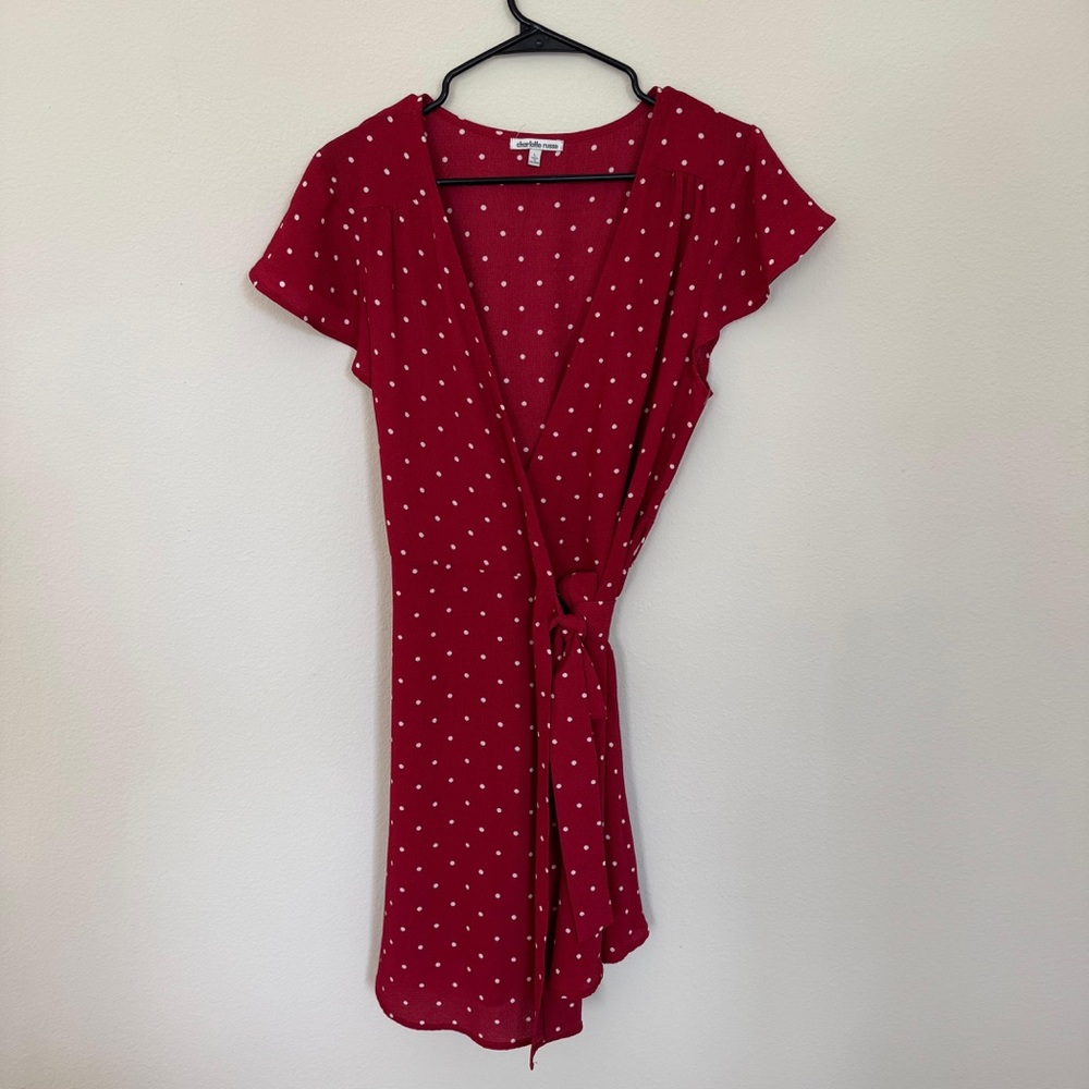 Charlotte Russe Red Dress with White Dots